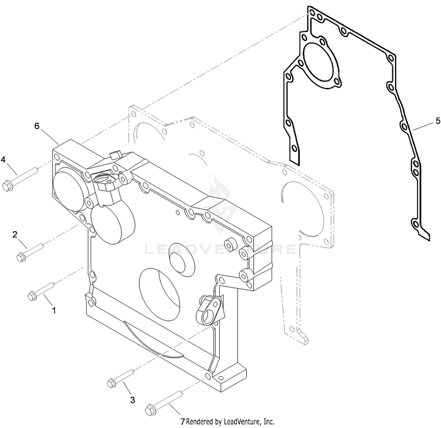 Engine Gear Case Front Cover Assembly