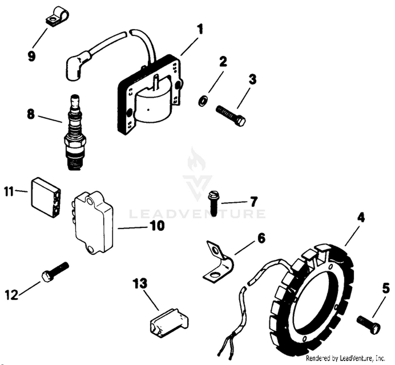 Ignition-Engine Assembly-Kohler Model No. M16s 711533 (continued)