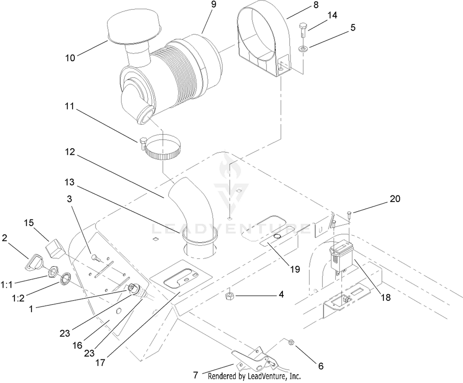 Air Cleaner and Control Panel Assembly