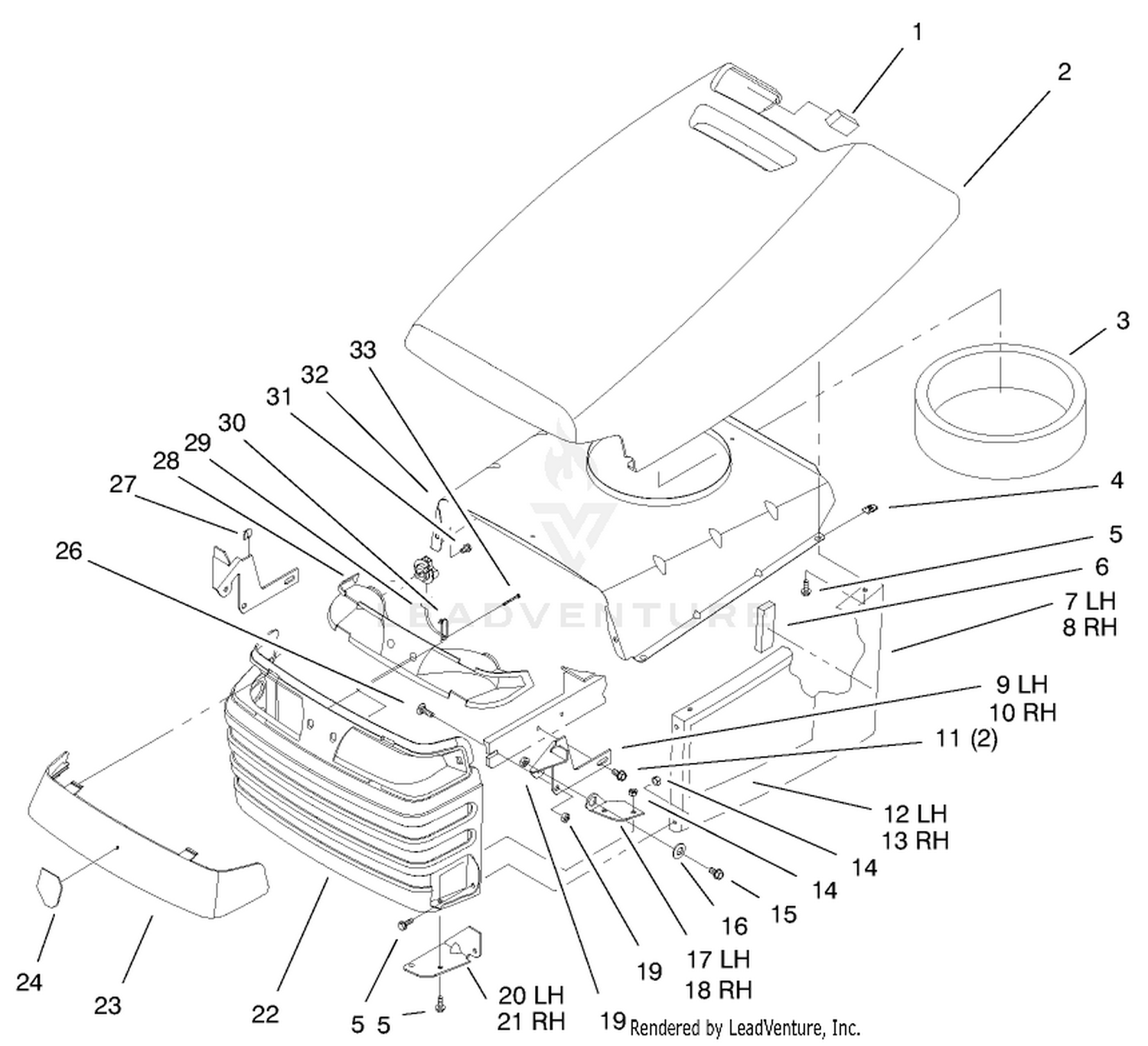 Hood  Grill Assembly