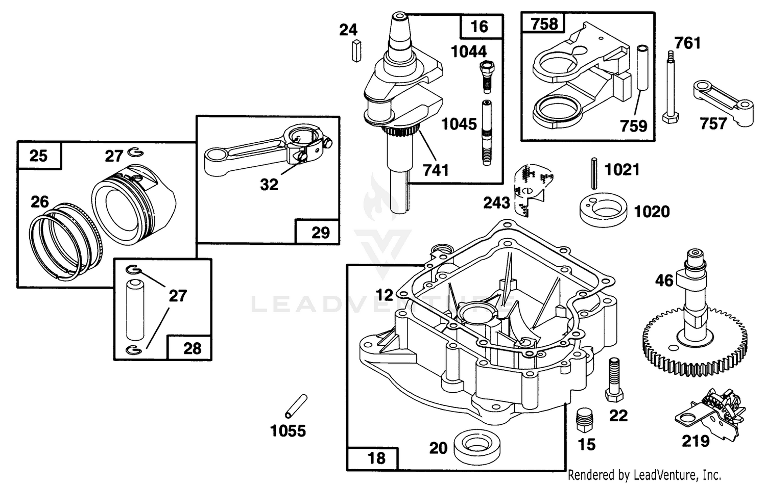 Engine Briggs  Stratton Model 28n777-0174-01 3