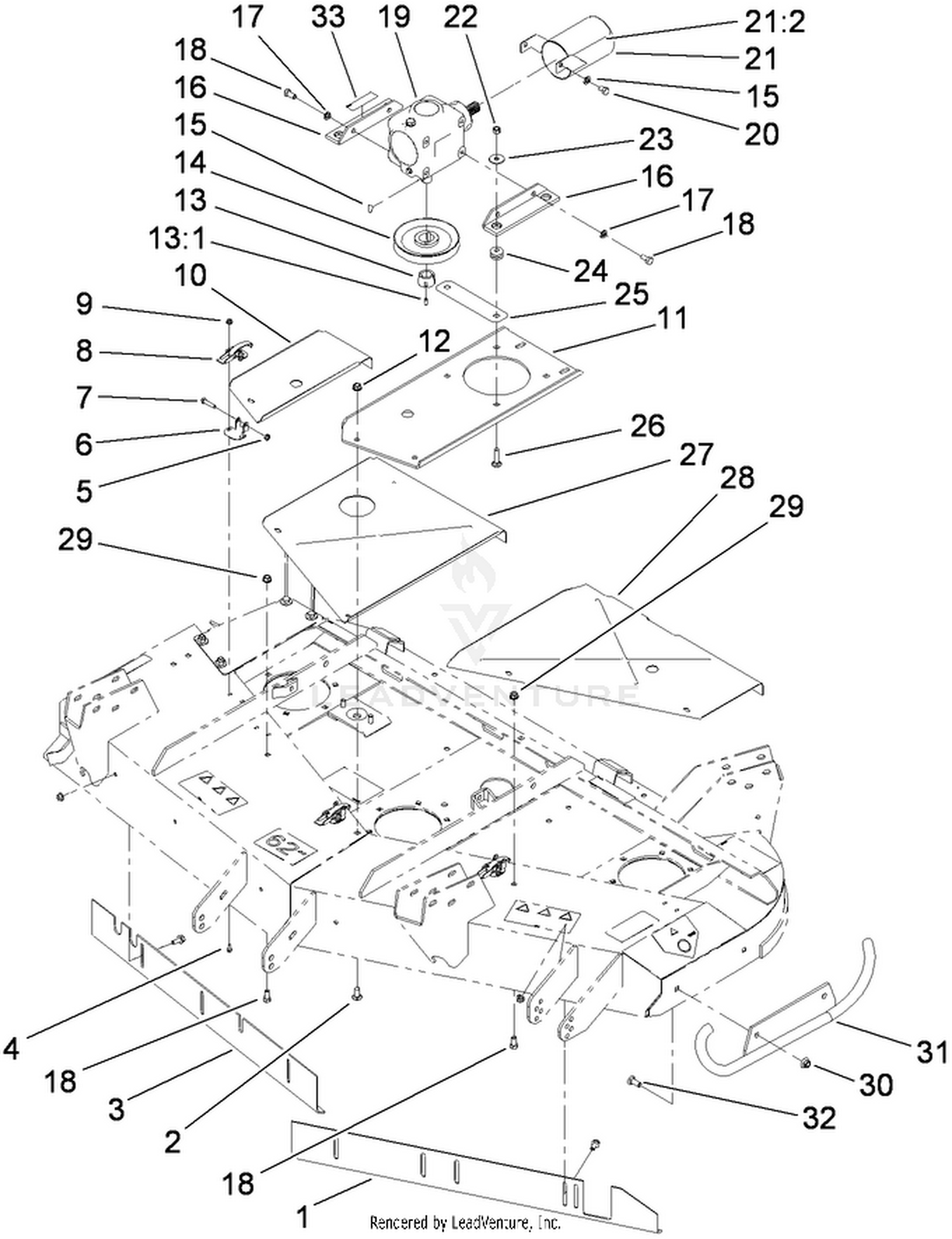 Cover and Gearbox Assembly