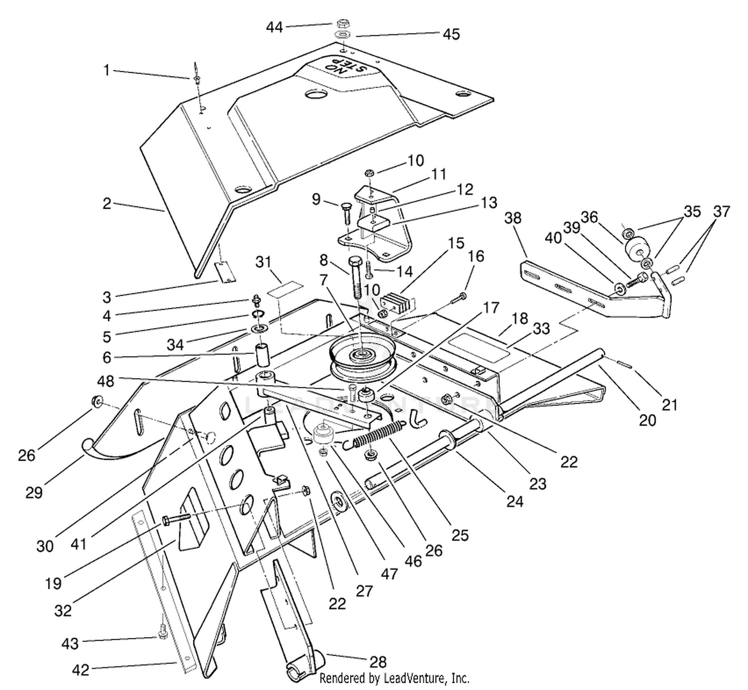 Center Deck Model No. 30592 Right Wing Assembly (continued)