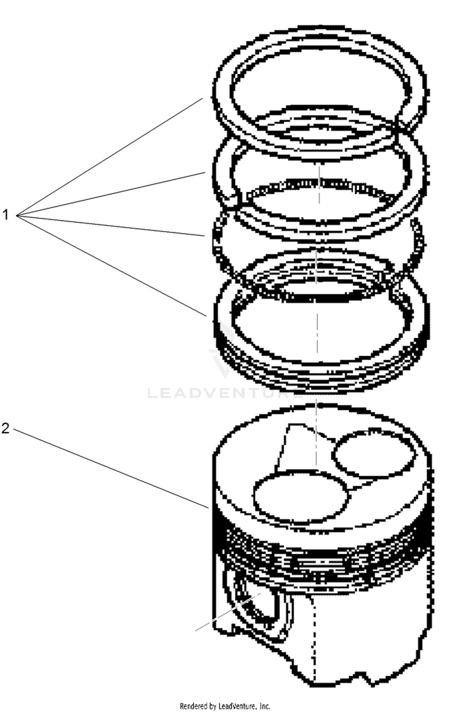 Piston and Ring Assembly No. 139-0976
