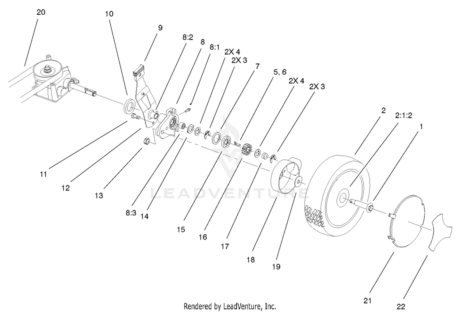 Gear Case  Wheel Assembly