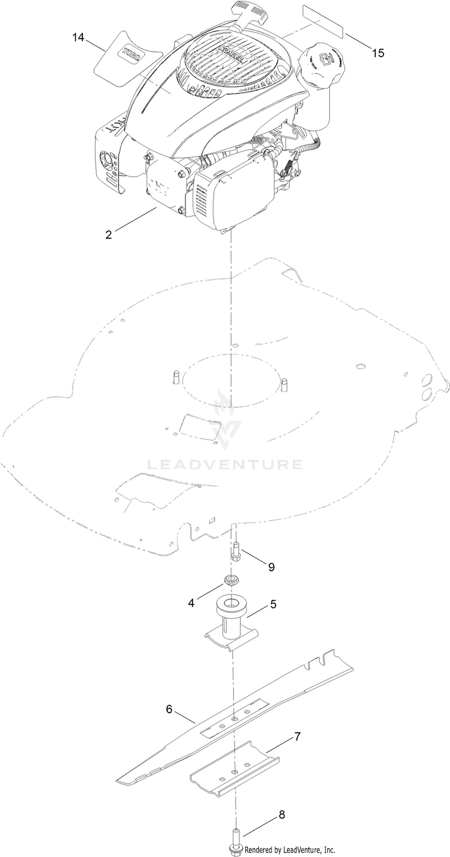 Engine and Blade Assembly