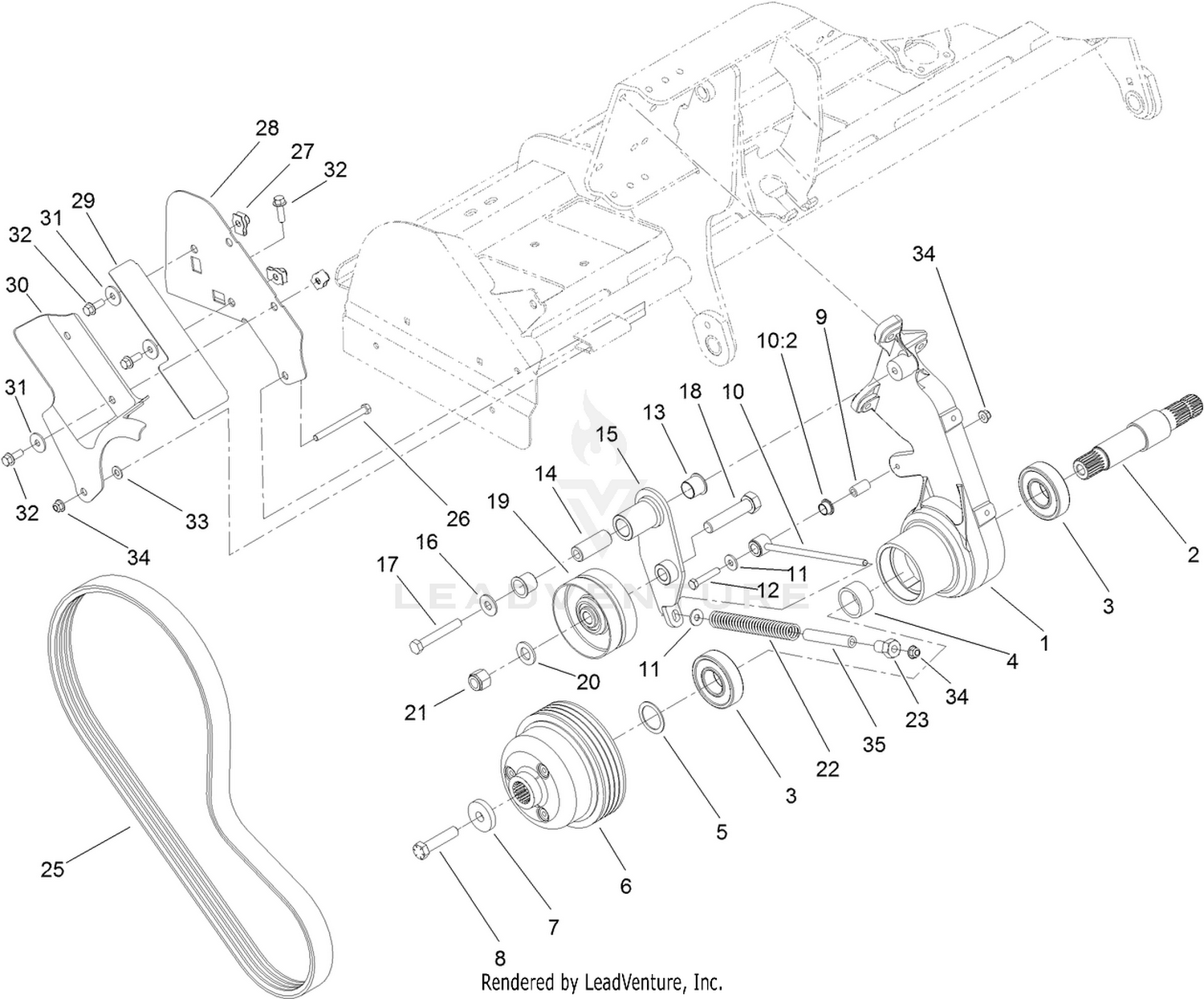 Right Hand Belt Drive Assembly