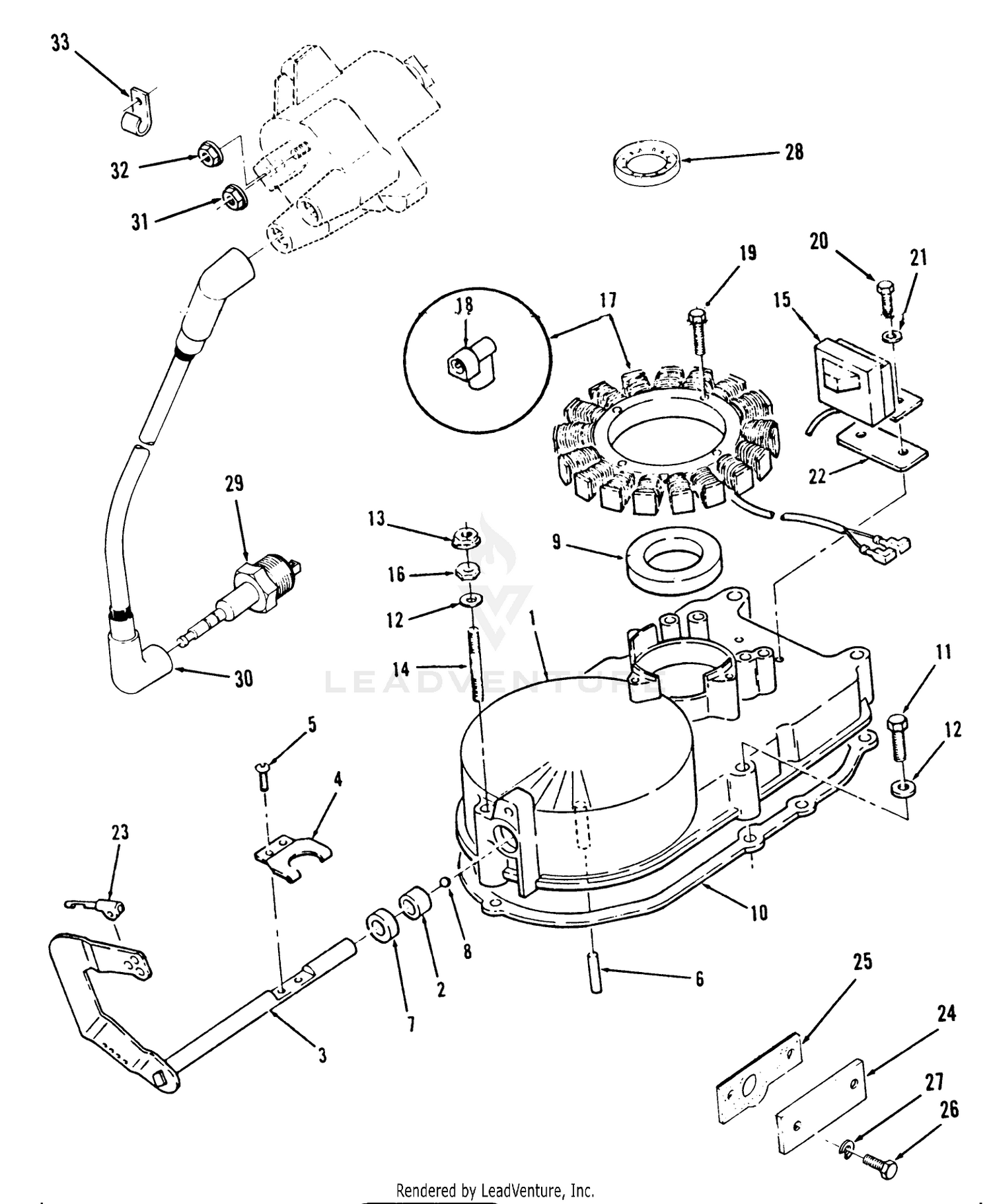 Gearcase And Ignition-616-Z, 620-Z