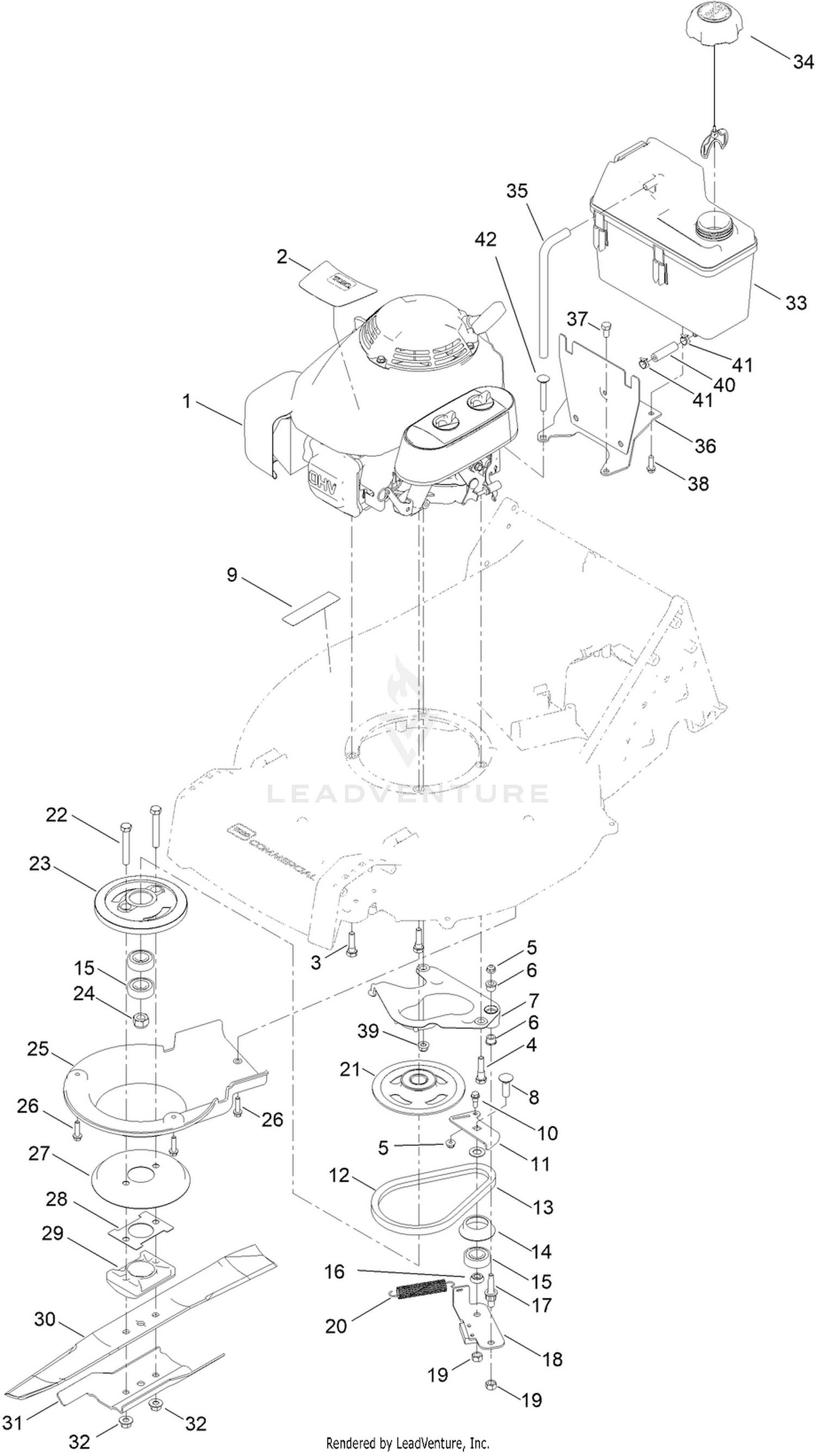 Engine and Blade Assembly