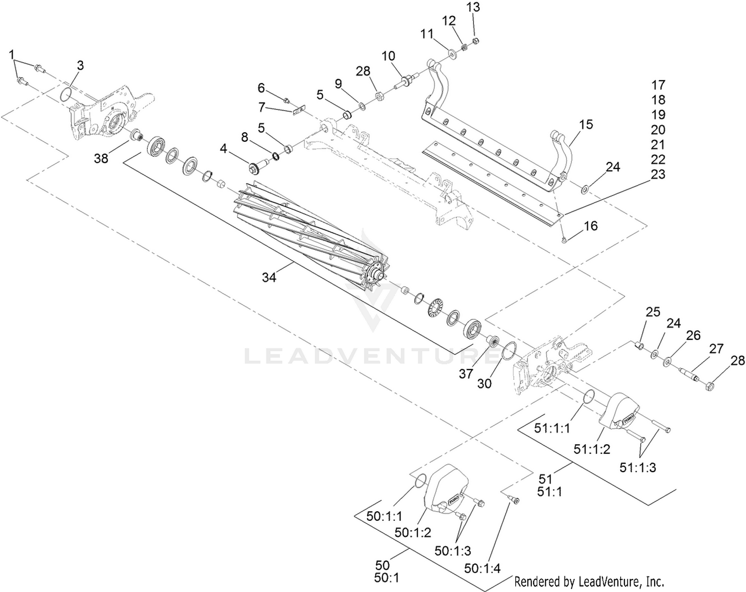 Reel and Bedbar Assembly