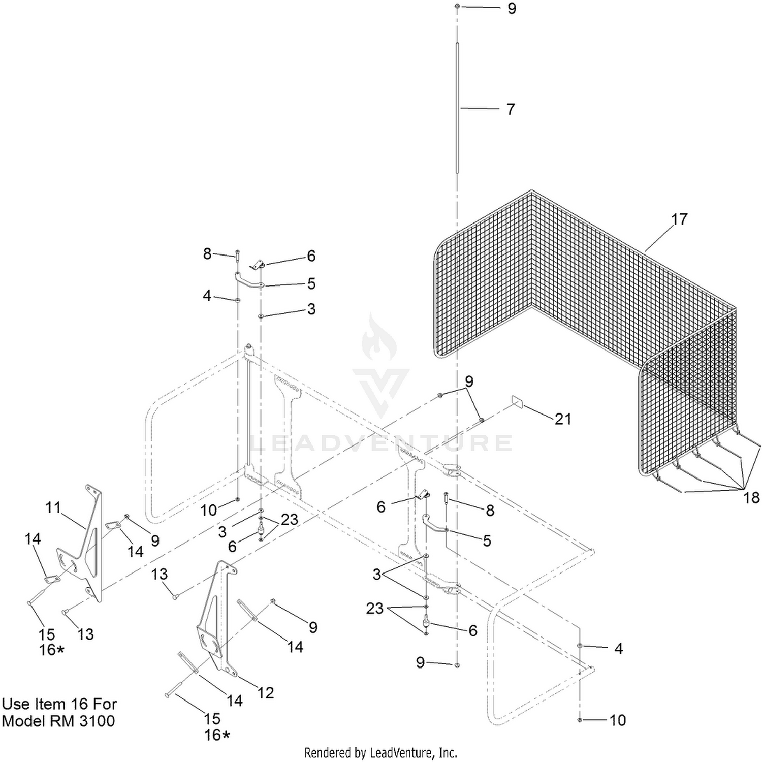 Operator Golf Ball Shield Assembly