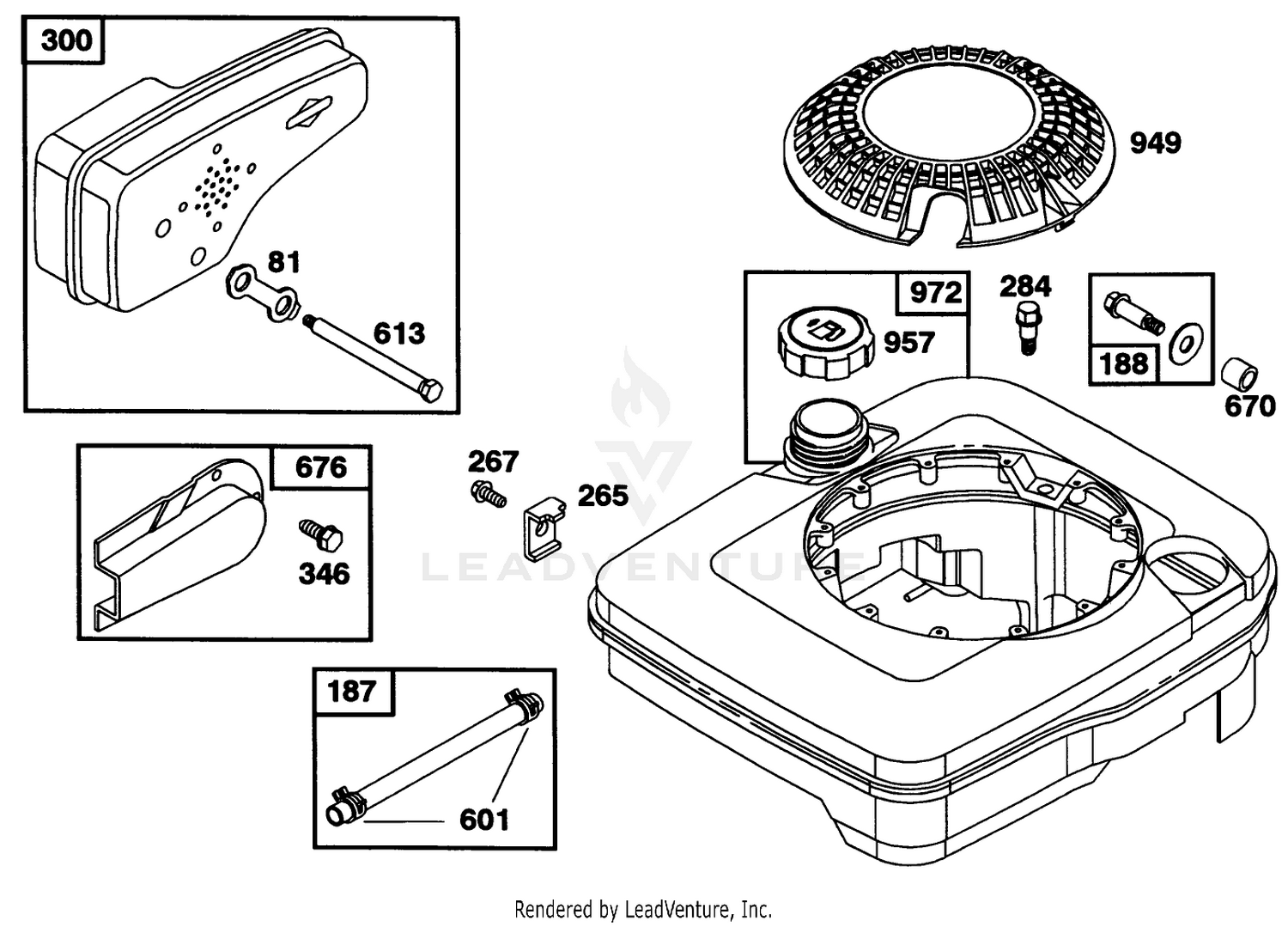 Engine Briggs  Stratton Model 122702-3171-01 7