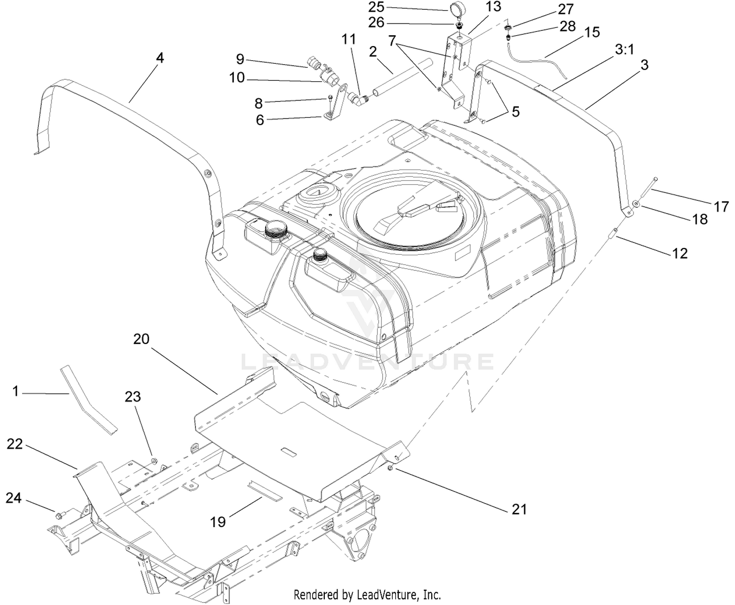 Tank and Saddle Assembly
