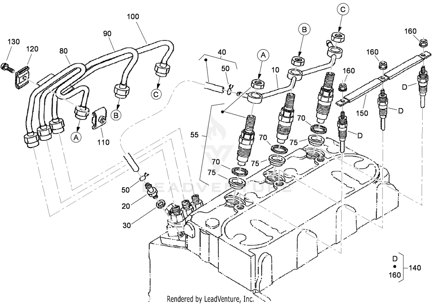 Nozzle Holder and Glow Plug Assembly