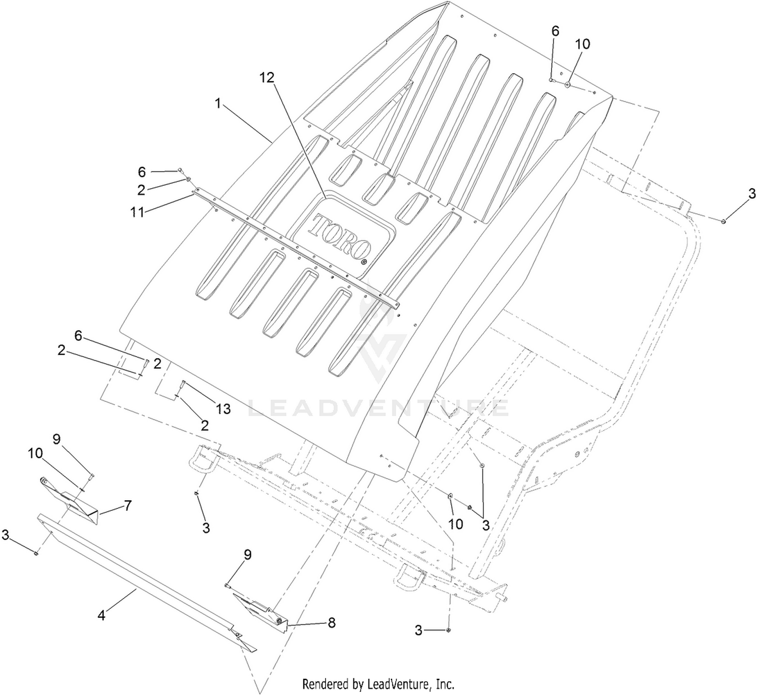 Hopper and Baffle Assembly