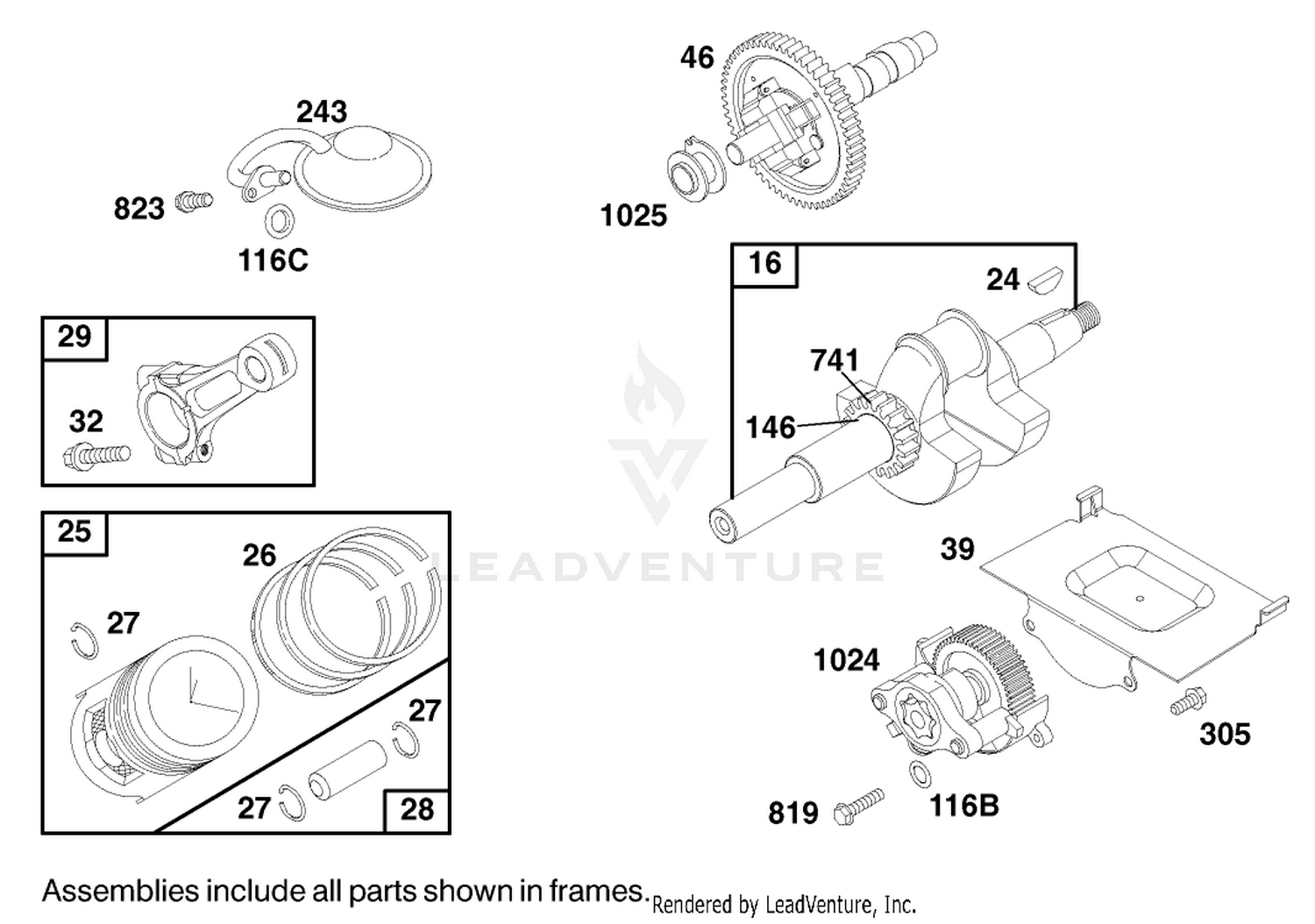Engine Briggs  Stratton Model 303447-1180-E1 2