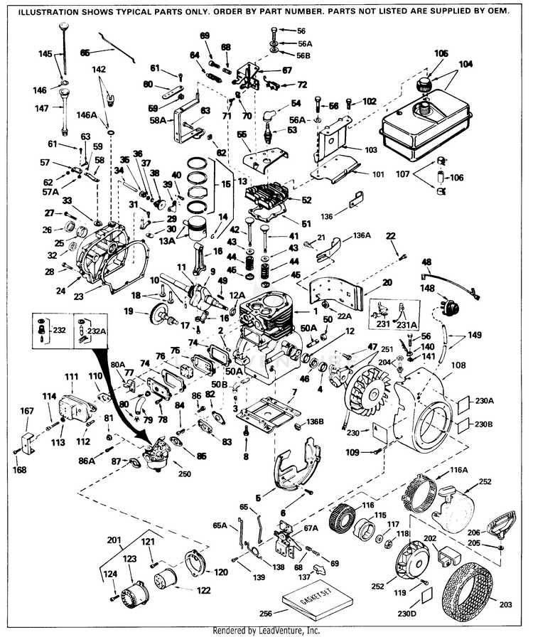 Tecumseh H6075505P 4Cycle Horizontal PartsWarehouse