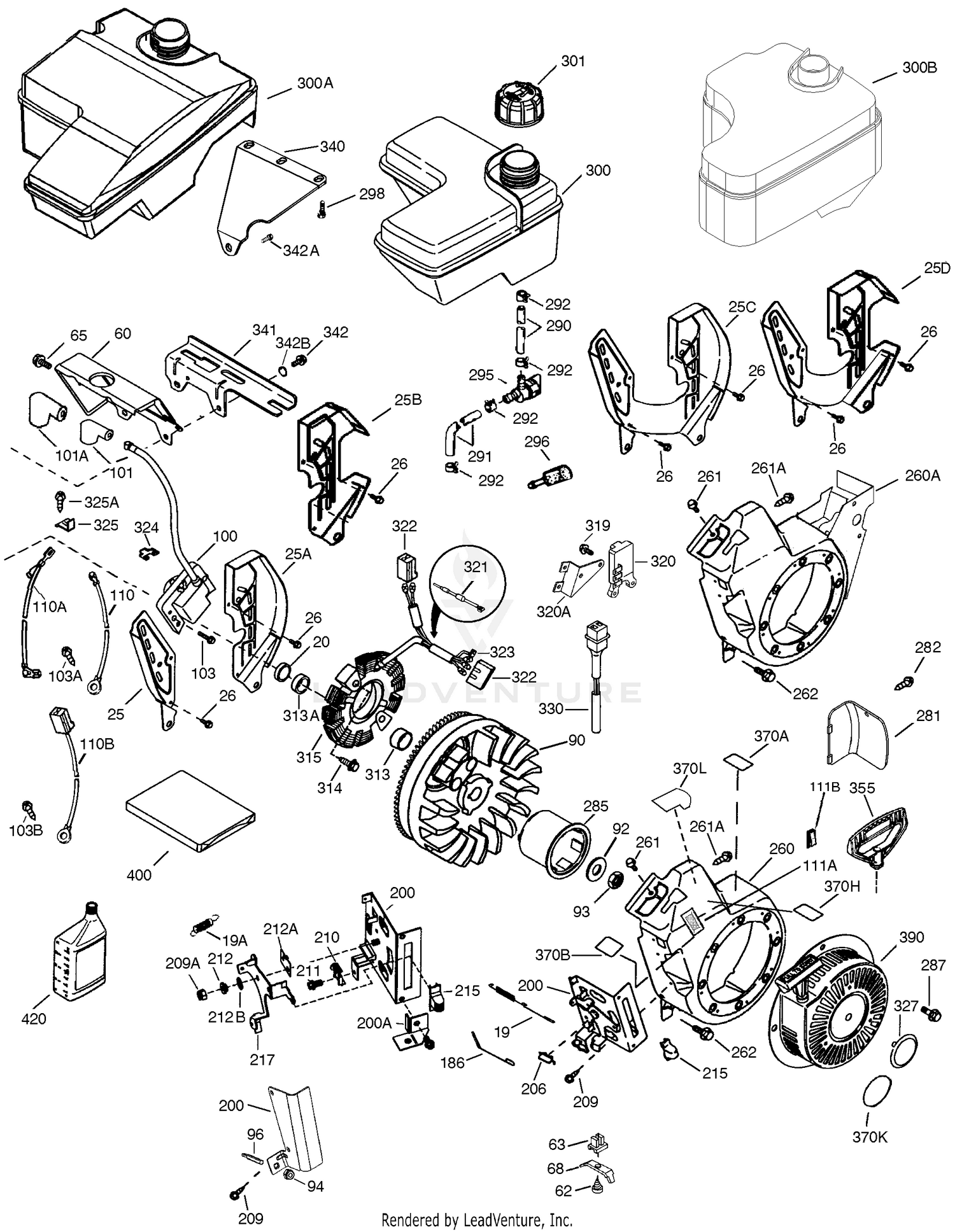 Engine Parts List #OHH4565A