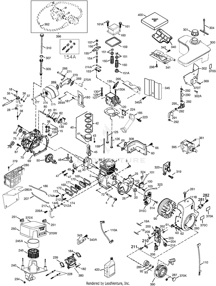 Tecumseh OH318EA-222734F 4-Cycle Horizontal |PartsWarehouse