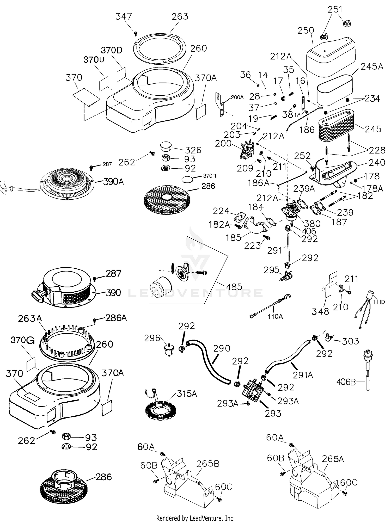 Engine Parts List #OHV15B