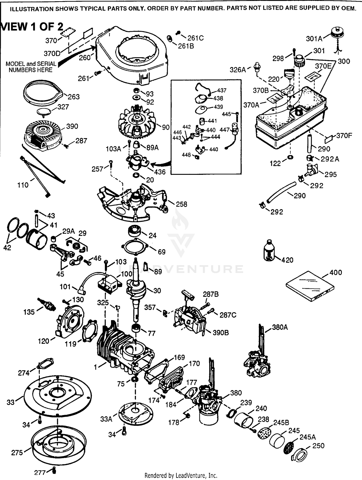 Tecumseh Power Company TVS600 661074R 661074R TVS600 Engine Parts