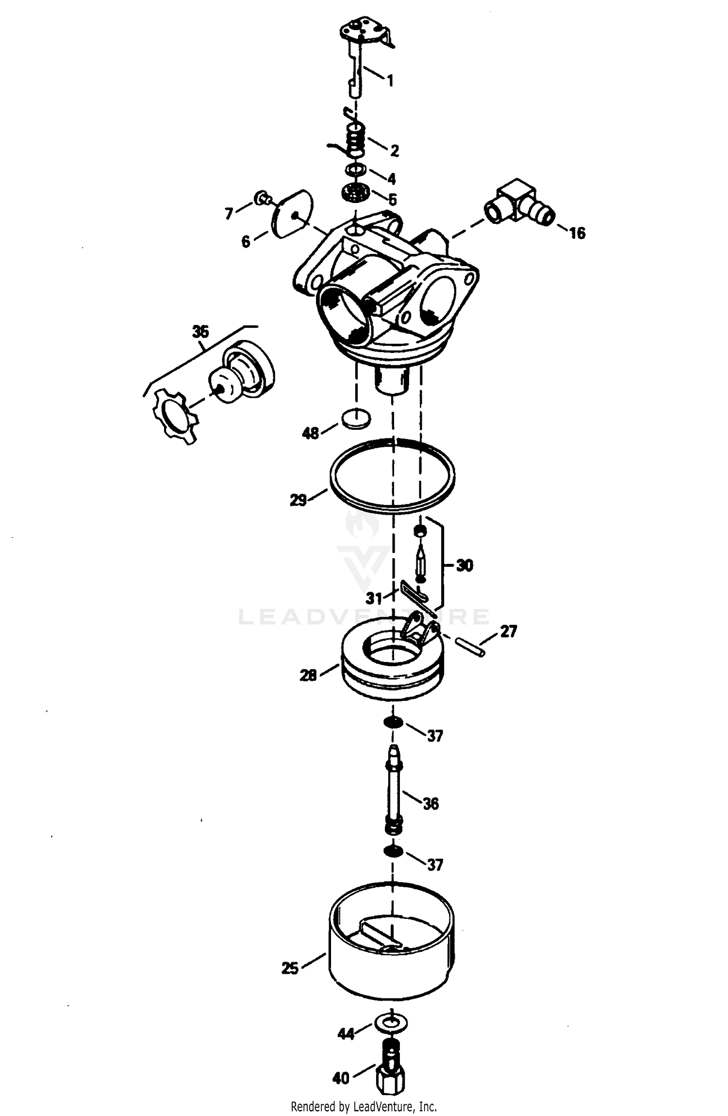 Tecumseh carburetor parts diagram