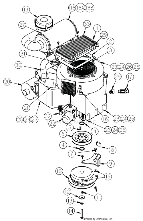 27 hp generac engine for dixie chopper sale