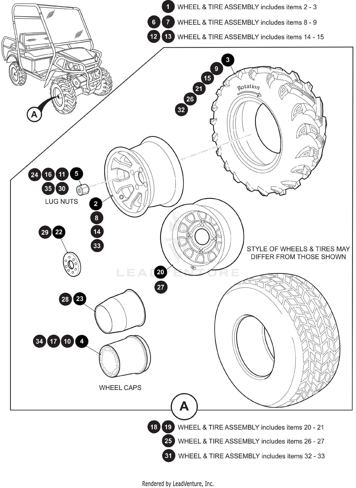 WHEELS AND TIRES