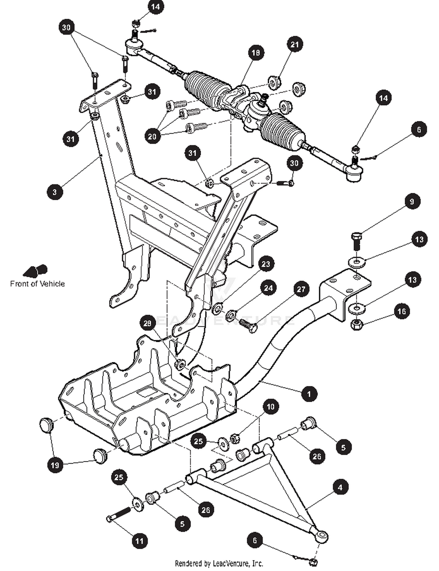 FRONT SUSPENSION AND STEERING - 1