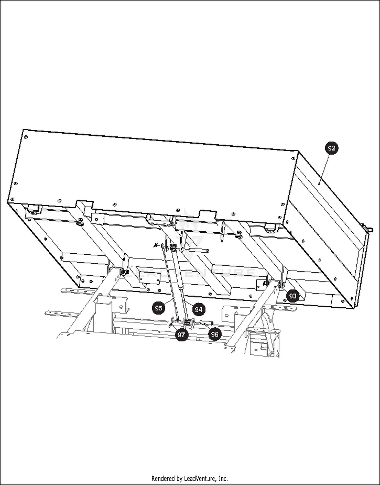 TRUCK BED - ALUMINUM - MANUAL LIFT