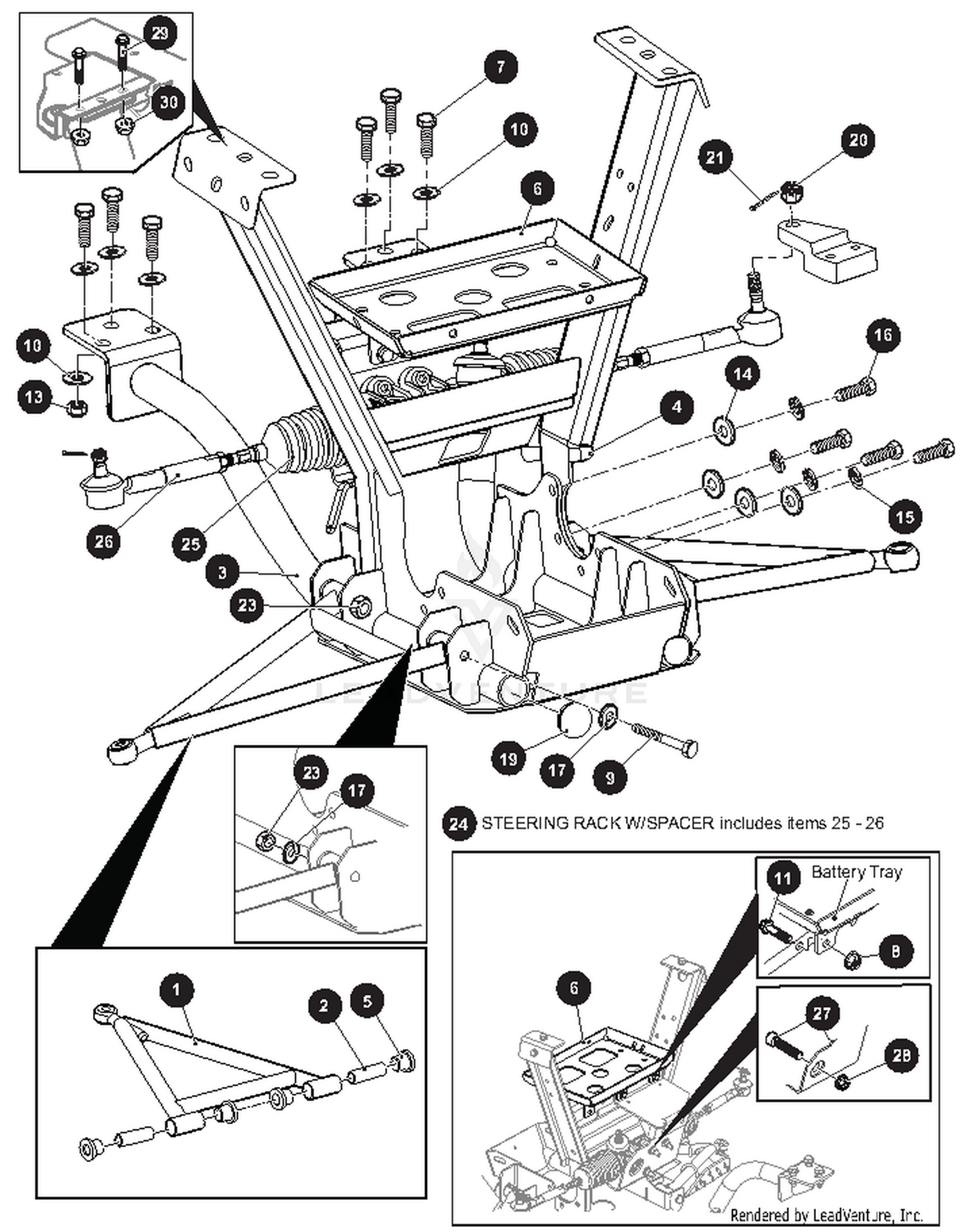 FRONT SUSPENSION AND STEERING - 1