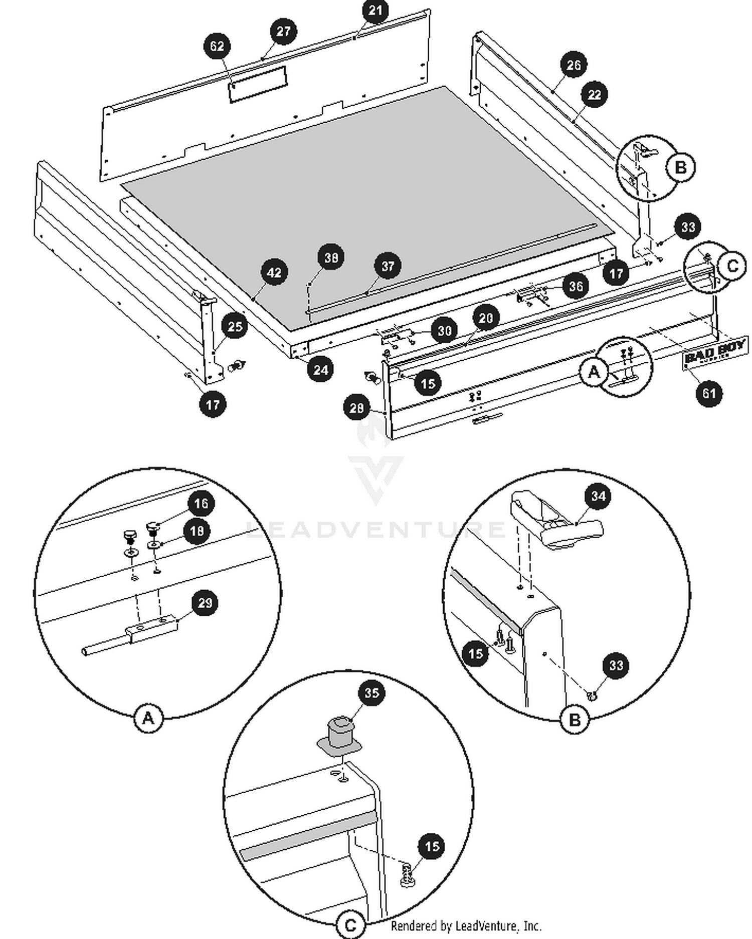 TRUCK BED - METAL (HD ONLY) 3