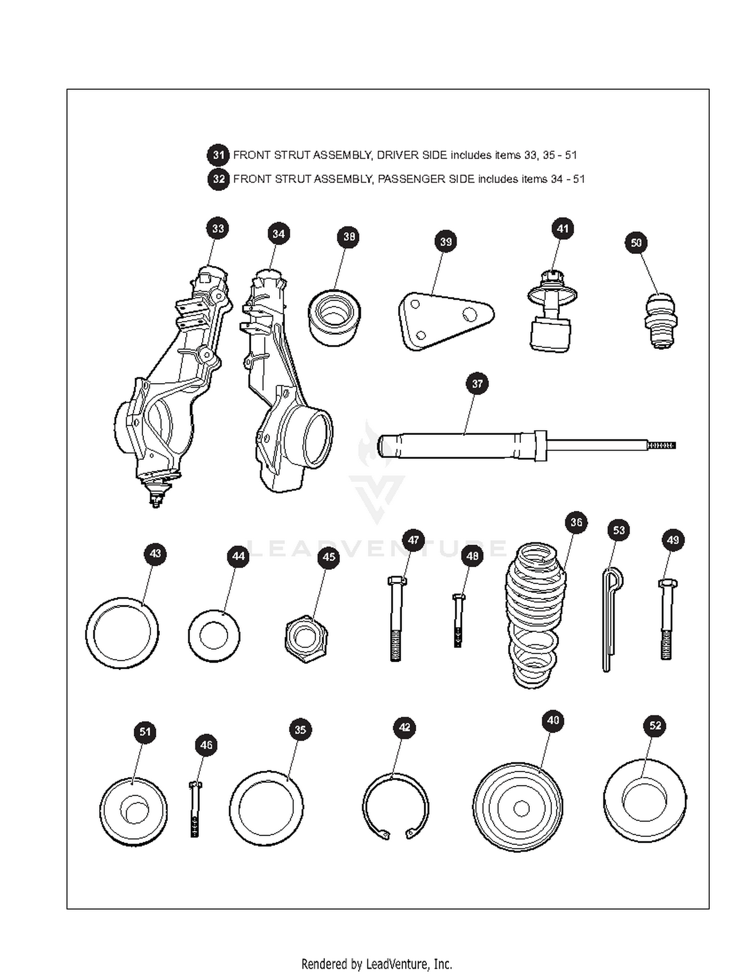 FRONT SUSPENSION AND STEERING Tab2