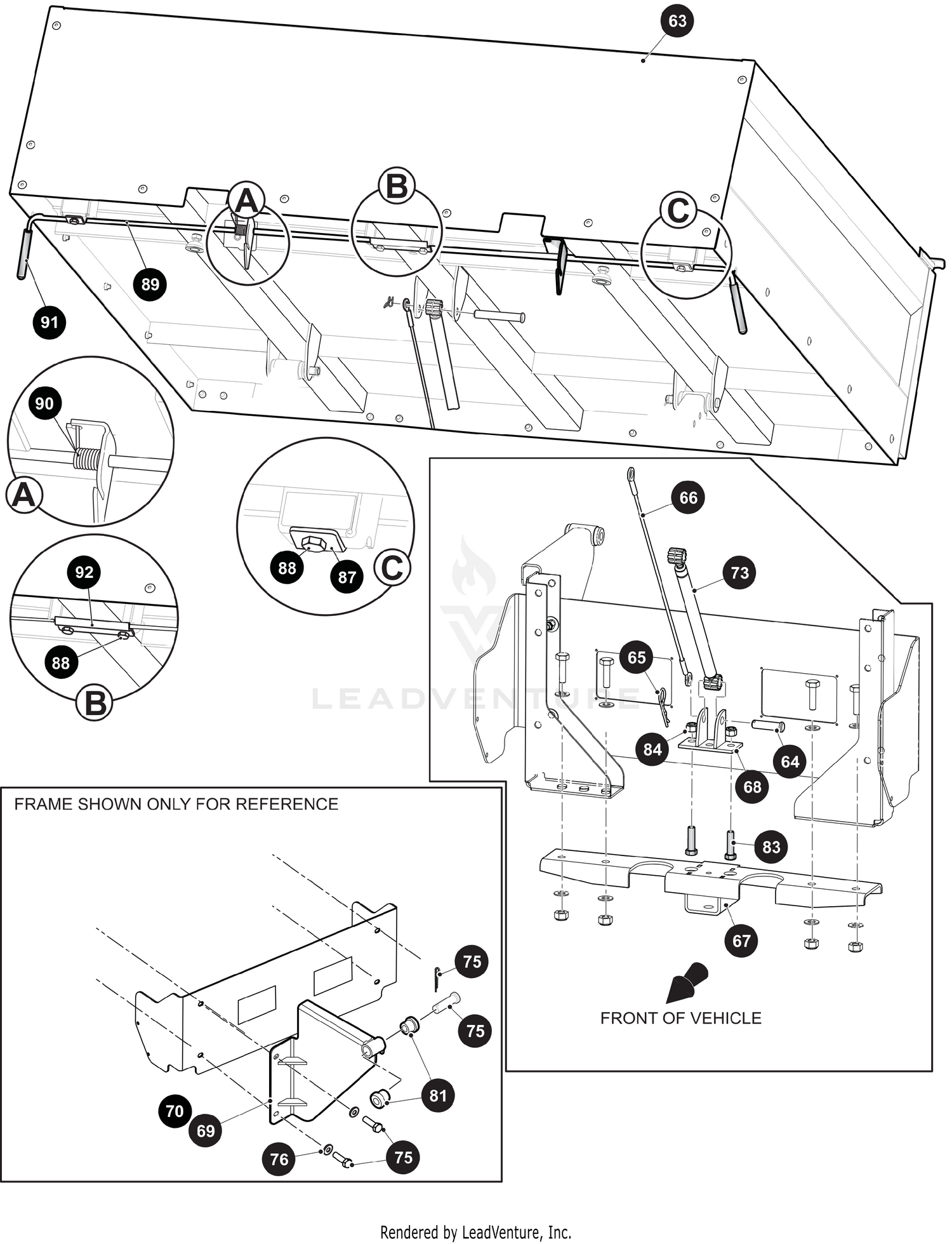 TRUCK BED, ALUMINUM-MANUAL LIFT