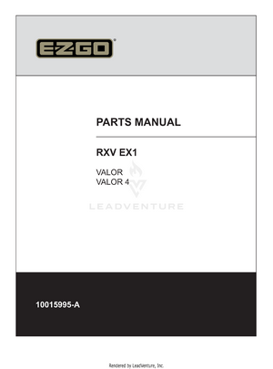 Gas RXV Valor/Valor-4 EX1 EFI, 2023 - Current ll 10015995 ll