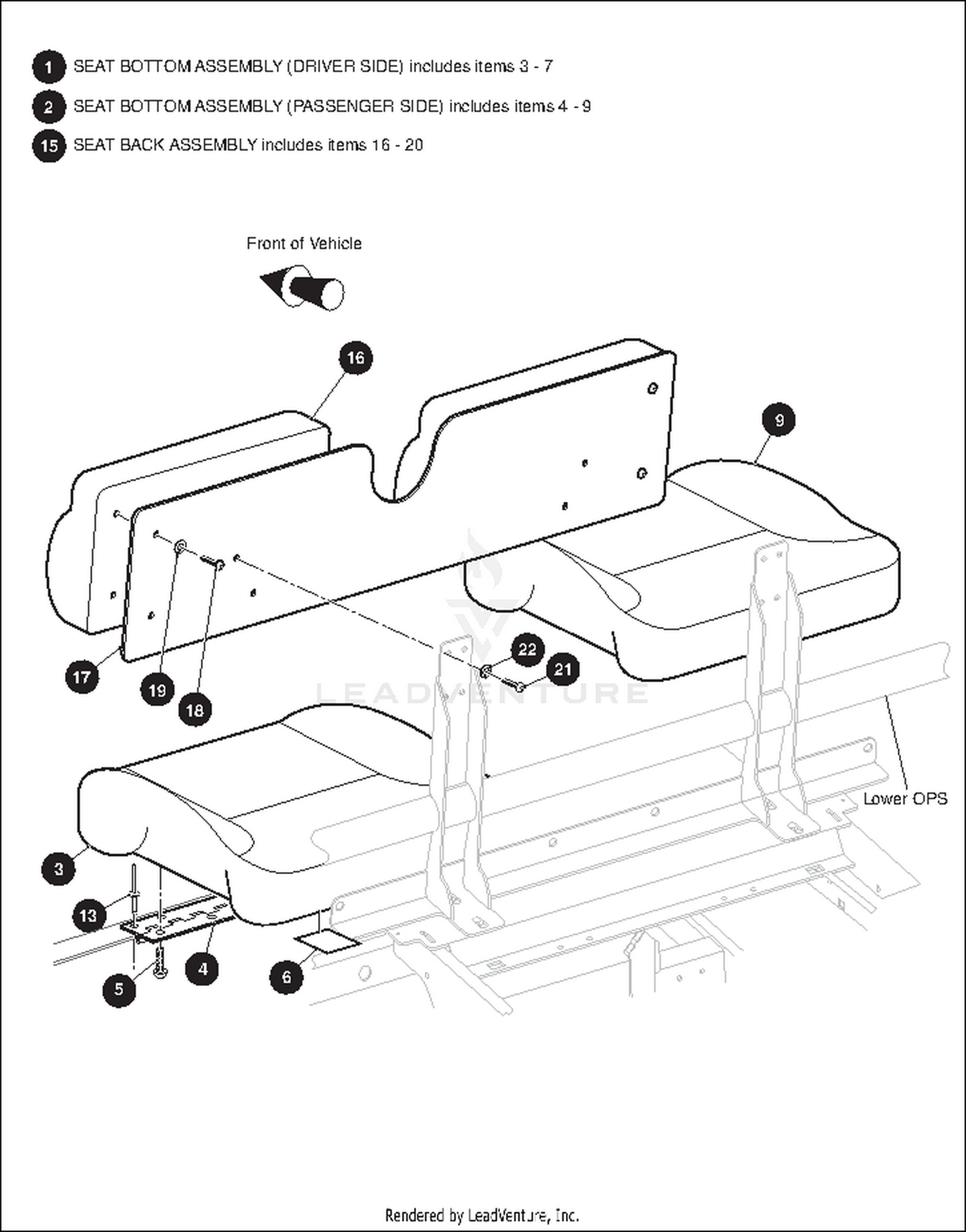 SEATING - FRONT SEAT