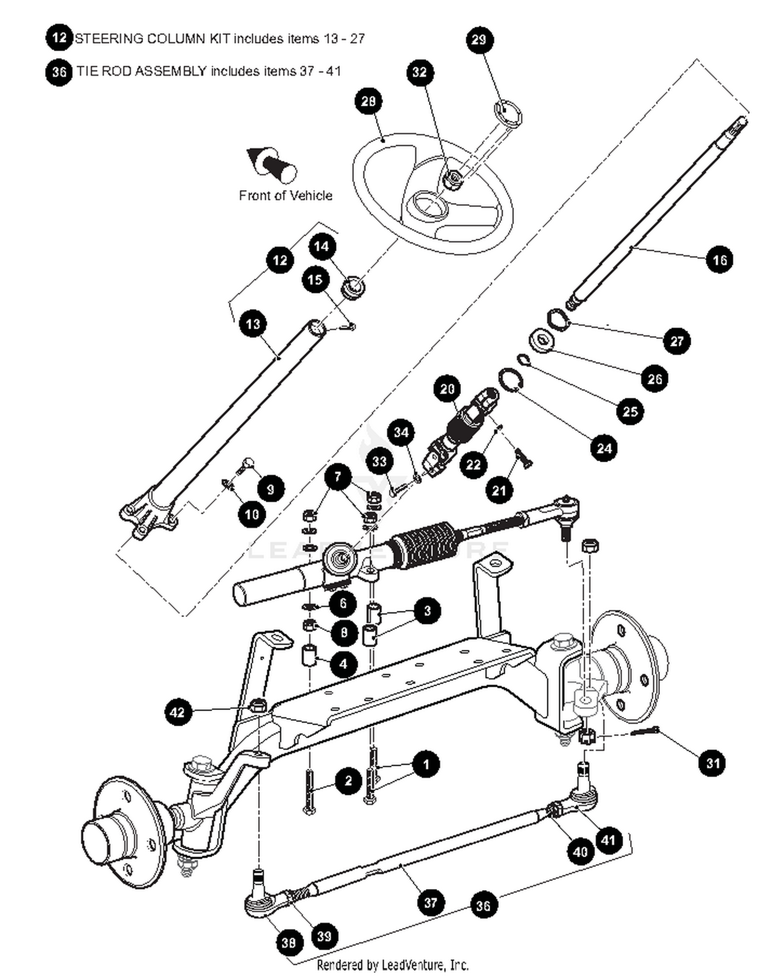 FRONT SUSPENSION AND STEERING - 3