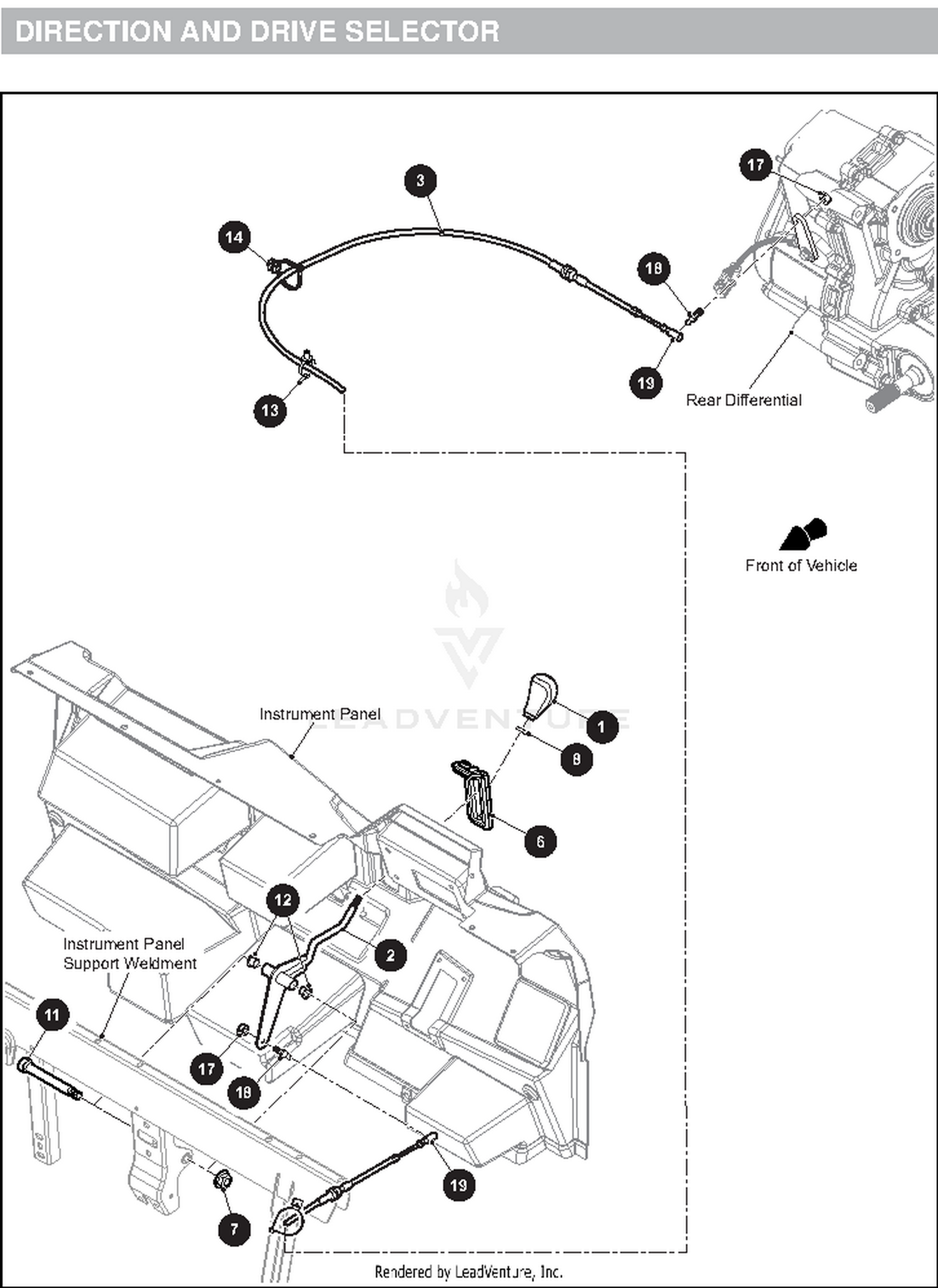 DIRECTION AND DRIVE SELECTOR - 1