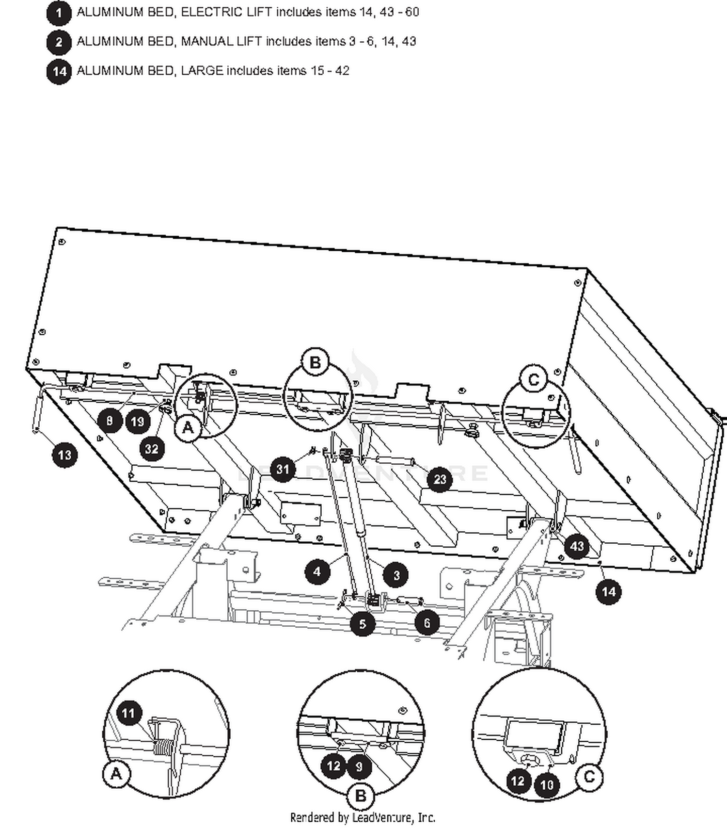 TRUCK BED - METAL (HD ONLY)