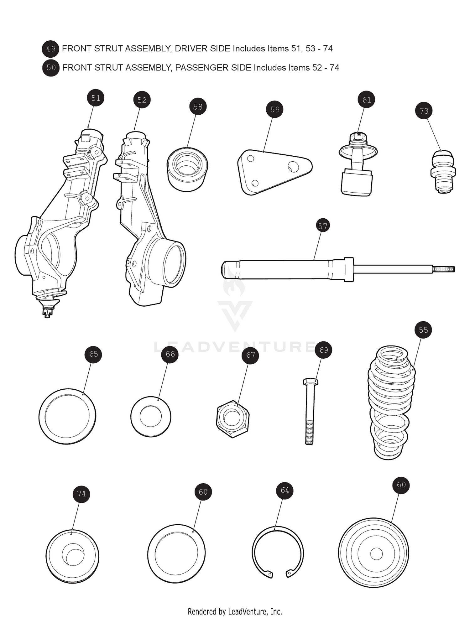 FRONT SUSPENSION AND STEERING Tab3