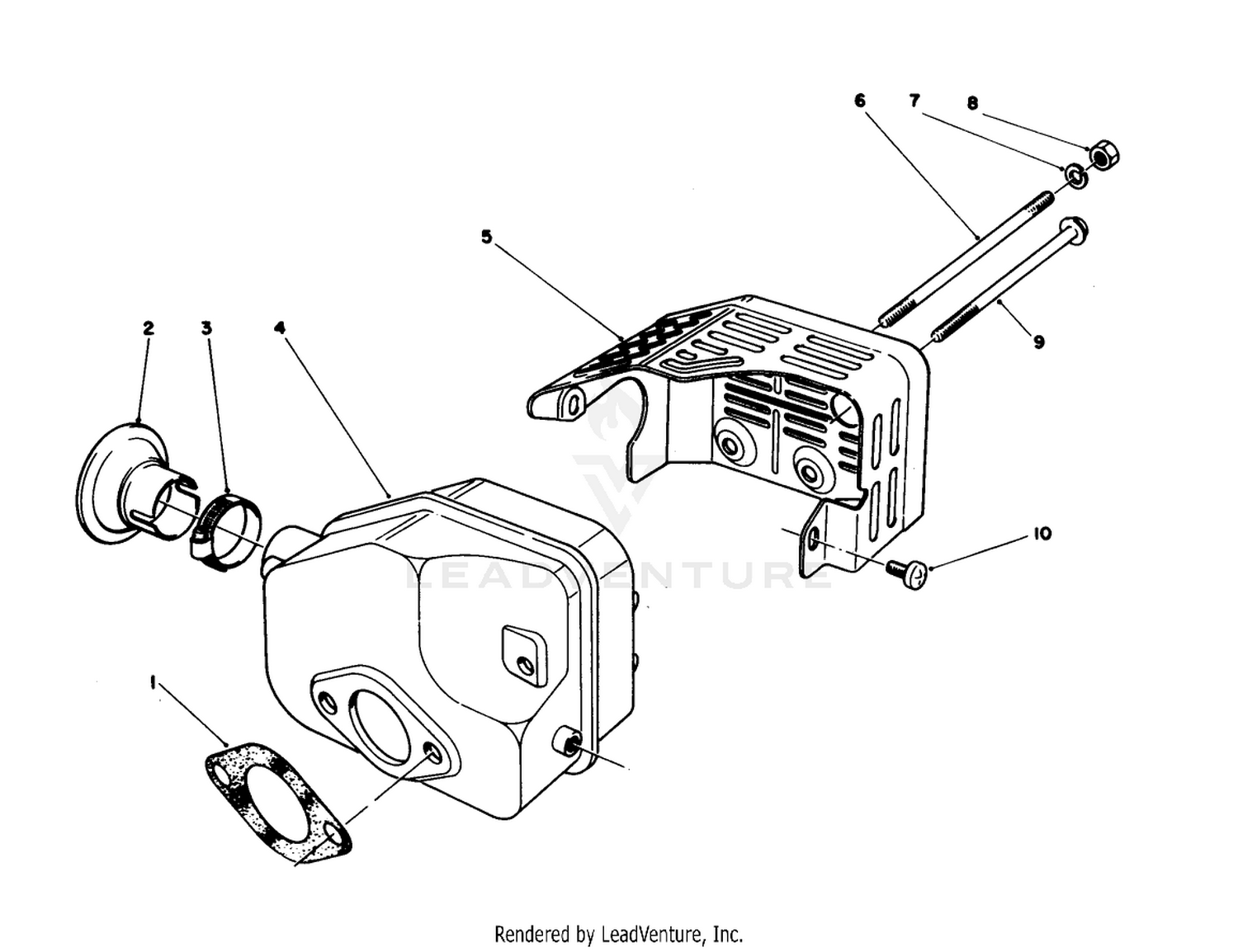 Muffler Assembly (model No. 47ph7)