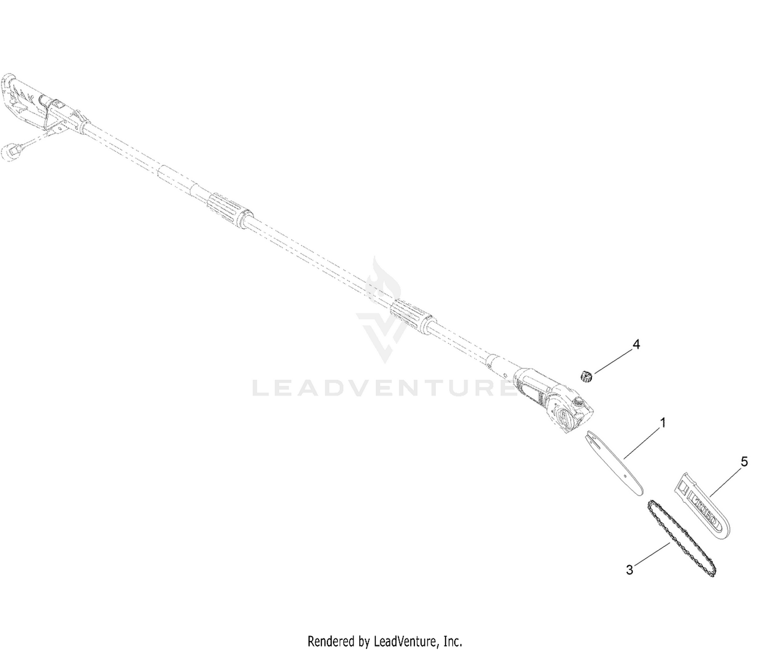 8in Pole Saw Assembly