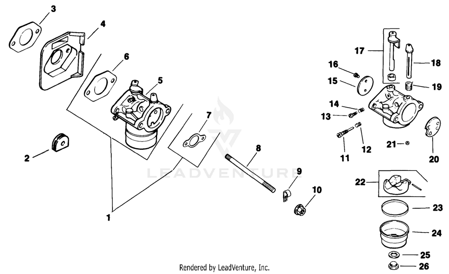 Fuel System-Engine Kohler Model No. Cv14 T-1412