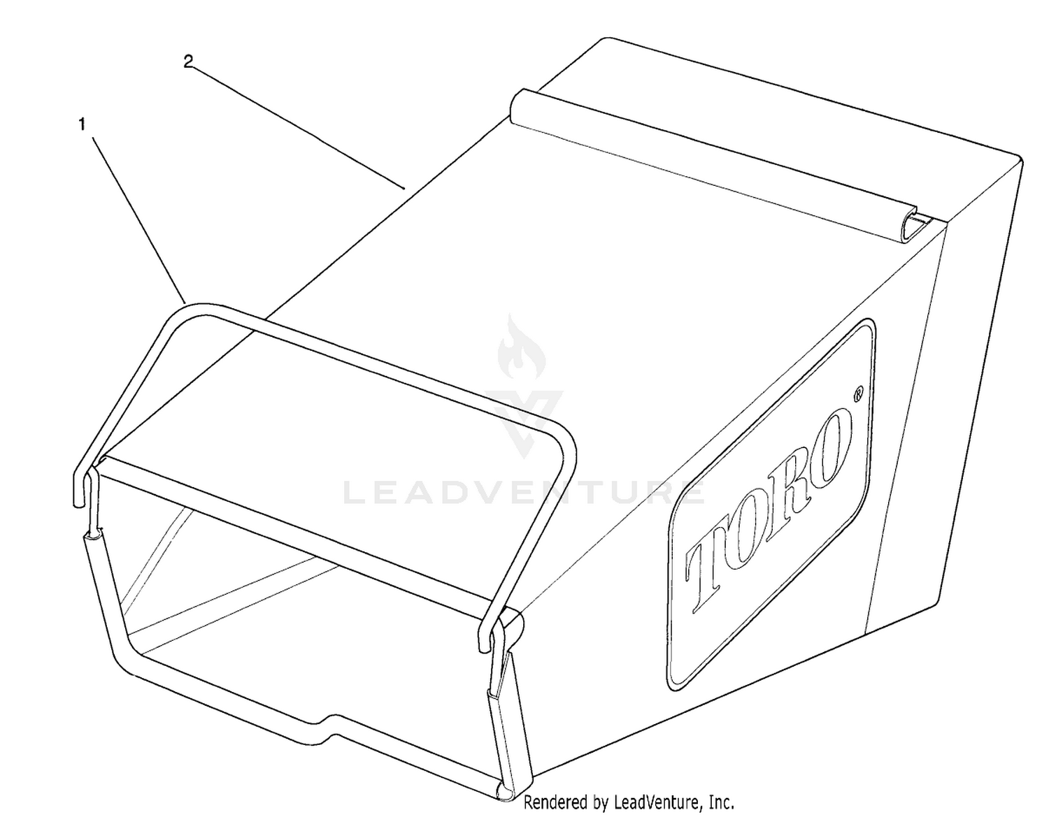 Grass Bag Assembly Model 26620b Serial Nos. 1001116-Up Model 26620bg Serial Nos. 1000101  Up