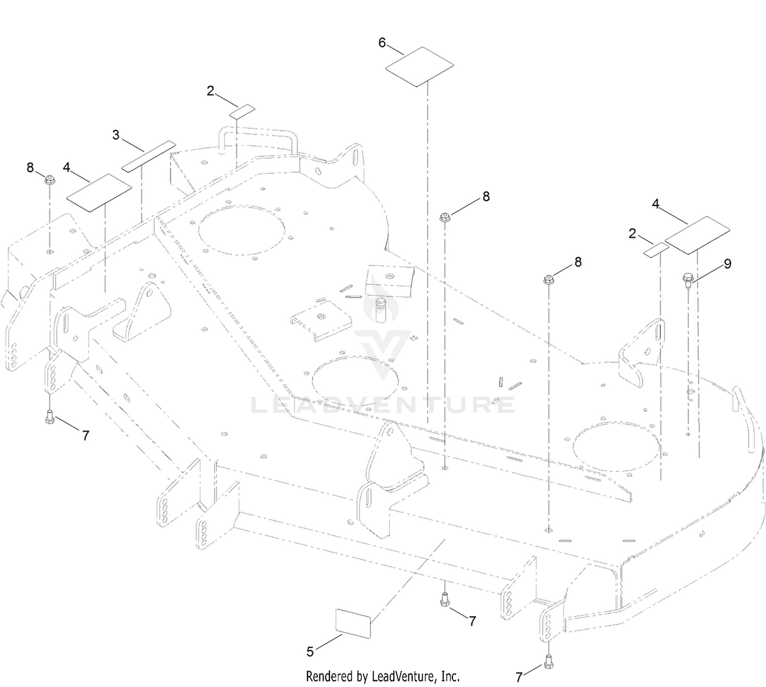54 Inch Deck and Decal Assembly
