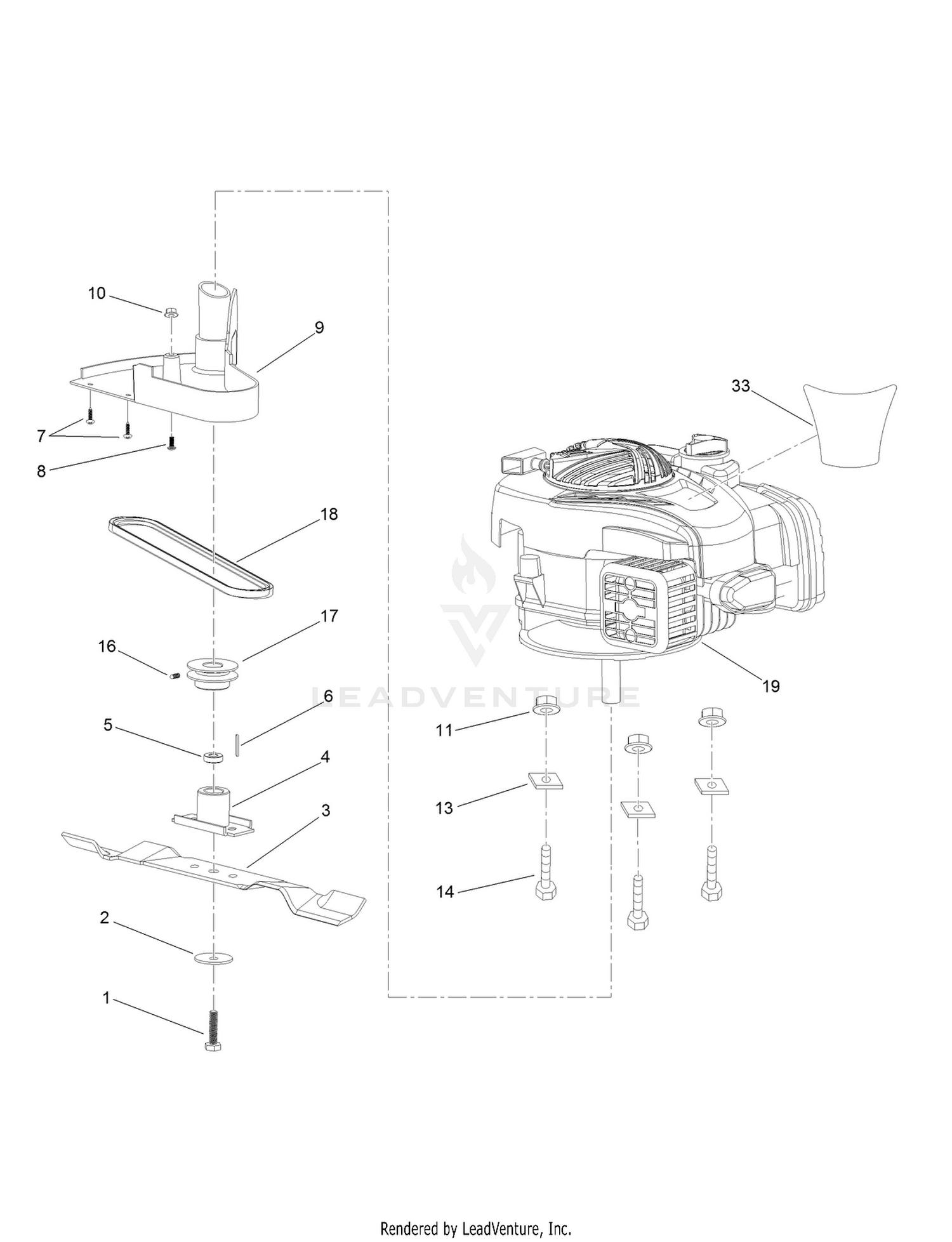 Engine and Blade Assembly