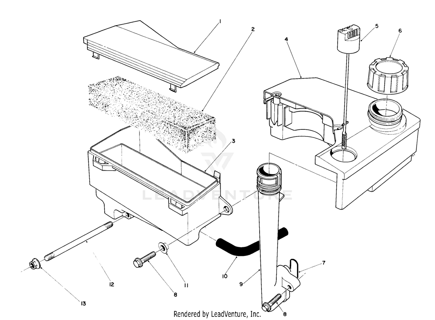 Air Cleaner  Fuel Tank Assembly (model No. Vml0-5)
