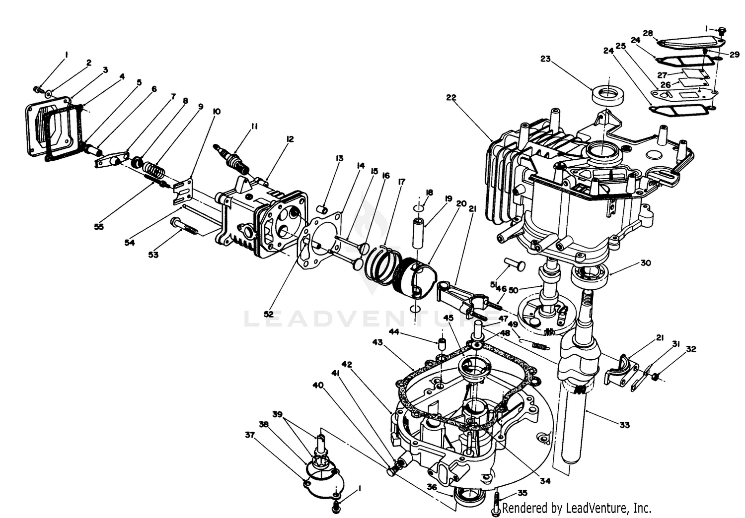 Crankcase Assembly (continued)(engine No. Vmj8)
