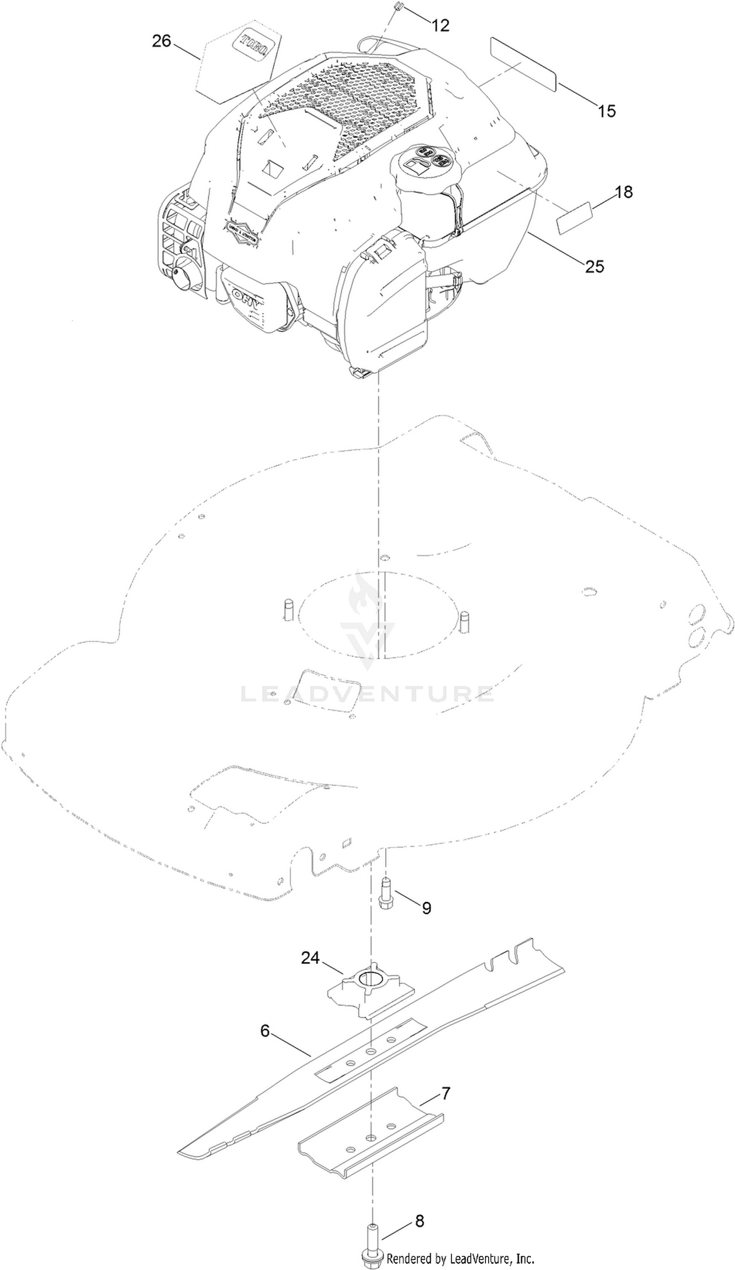 Engine and Blade Assembly
