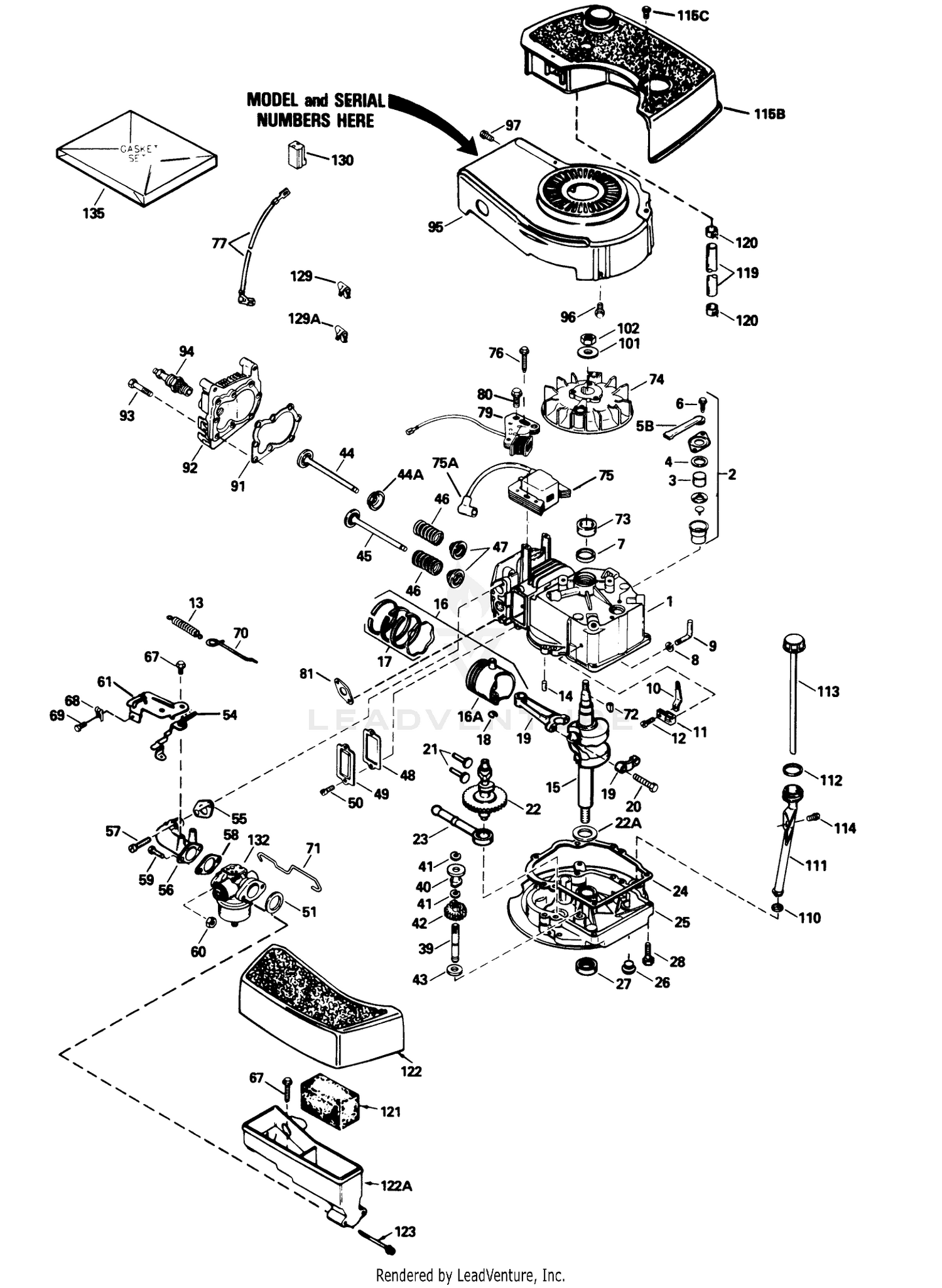 Engine Model No. Tnt 100-10104f